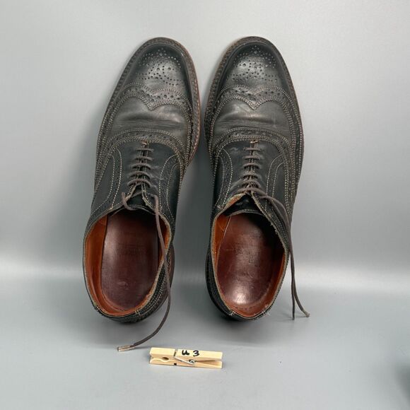 Allen Edmonds Macneil Mens 10 Black Leather Dress Shoes Lace-Up Block Heel main image 4